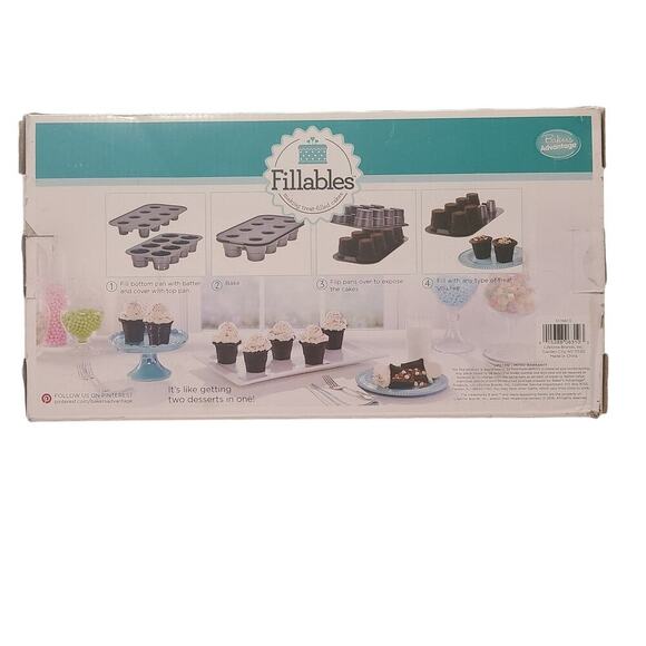 Baker's Advantage Fillables 8 Cup Nonstick 2 Piece Cake Cone Pan for Cupcakes - Picture 2 of 6